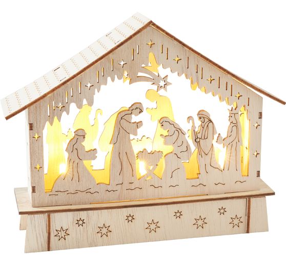 VBS Holzbausatz "Krippe mit LED"