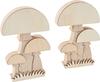 VBS Wooden mushrooms, 2 pieces