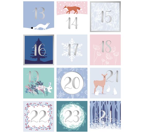 Sticker advent numbers "Winter magic"