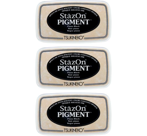 StazOn Pigment Stempelkissen Schwarz, 3er Set