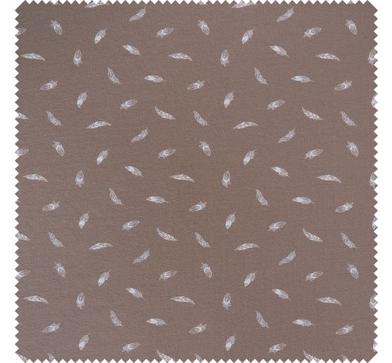 Jersey-Stoff "Federn Taupe"