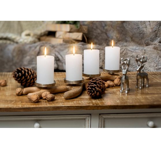 Adventskerzen "Rustic", abgestuft, 4er-Set
