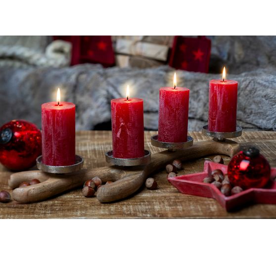 Adventskerzen "Rustic", abgestuft, 4er-Set
