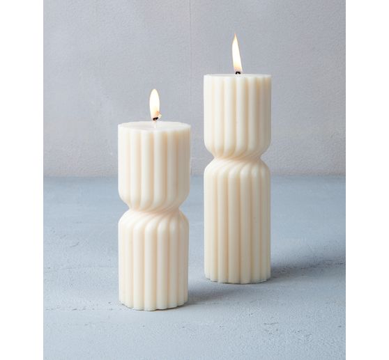 Silicone candle mould "Twisted fluted candle"