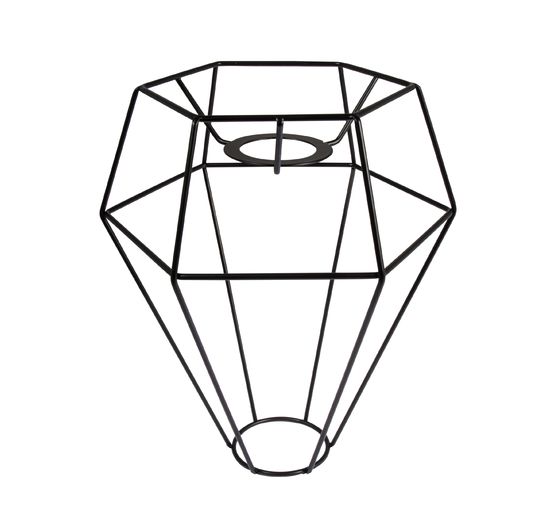 Metall-Lampenschirmrahmen, schwarz beschichtet