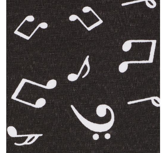 Dekostoff Leinenoptik "Musiknoten"