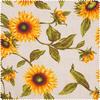 Dekostoff Leinenoptik "Sonnenblume"