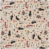 Decoration fabric linen optics "Cats"