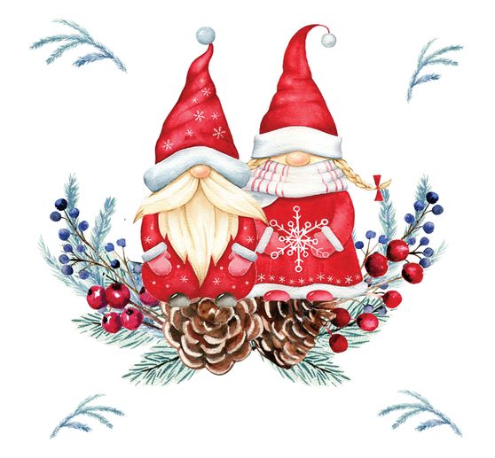 Serviette "Tomte Couple"
