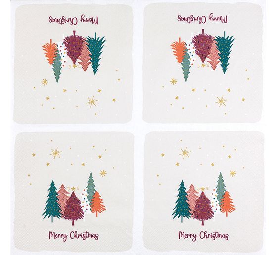 Serviette "Sweet Xmas Trees"
