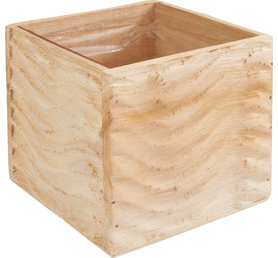 Holz-Pflanzenkiste "Wellig"