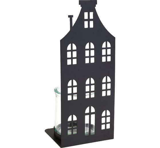 Metal wind light "House front" with glass