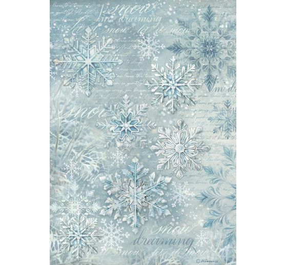 Motiv-Strohseide "The Owl's House - Snowflakes"