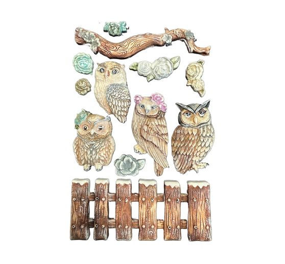 Silikonform A5 "The Owl's House - Owls and Branch"