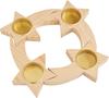 Holz-Metall-Adventsring "Sterne", zum Zusammenstecken