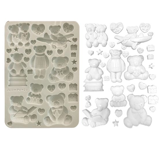 Silikonform A5 "The Owl's House - Teddy & Bears"