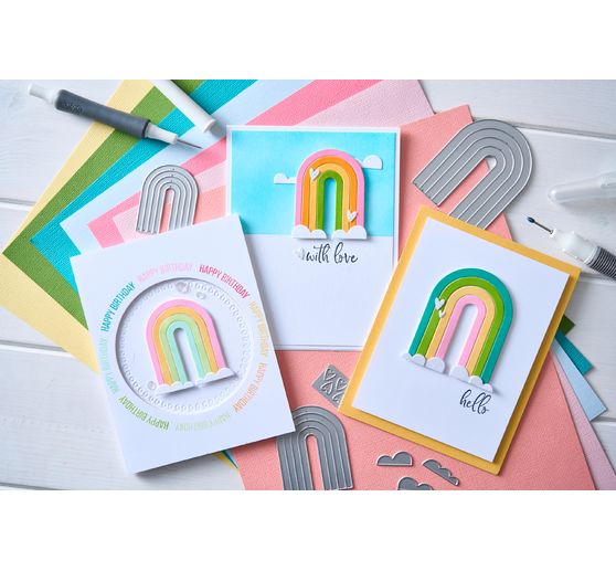Sizzix Thinlits Punching template "Rainbow Arches by Catherine Pooler"