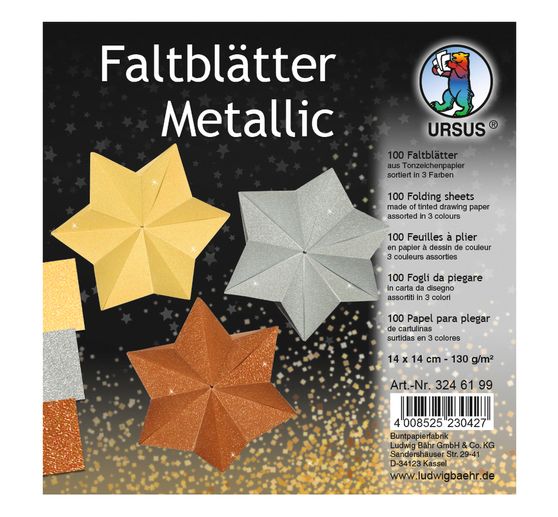 Faltblätter "Metallic"