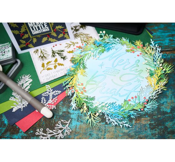 Sizzix Thinlits Stanzschablone "Holiday Greens by Tim Holtz"