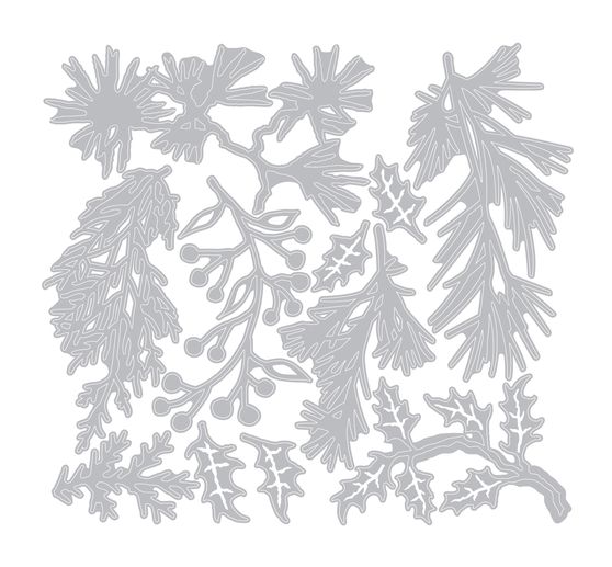Sizzix Thinlits Stanzschablone "Holiday Greens by Tim Holtz"
