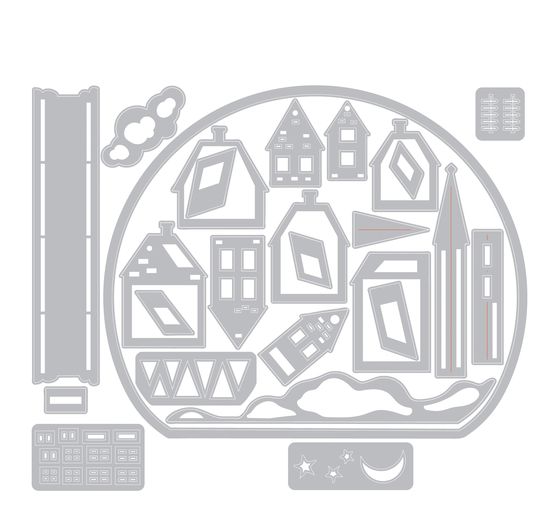 Sizzix Thinlits Punching template "Snowglobe by Tim Holtz"