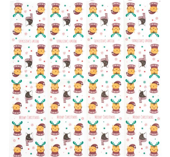 Paper handkerchiefs "Meowy Xmas"