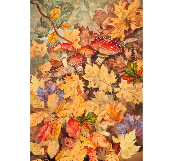 Motiv-Strohseiden Sortiment "Hallo Herbst", 8er-Set