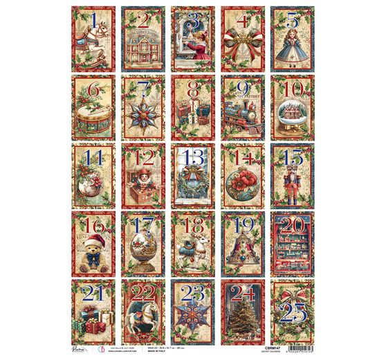 Motiv-Strohseide "Toy Shop - Adventskalender", DIN A3