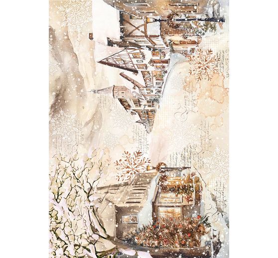 Motif straw silk assortment "Winter Season", set of 8