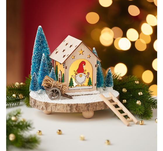 VBS Wooden building kit "Gnome house", incl. LEDs