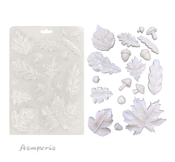 Soft modelling mould A5 "Whispering Woods - Leaves"