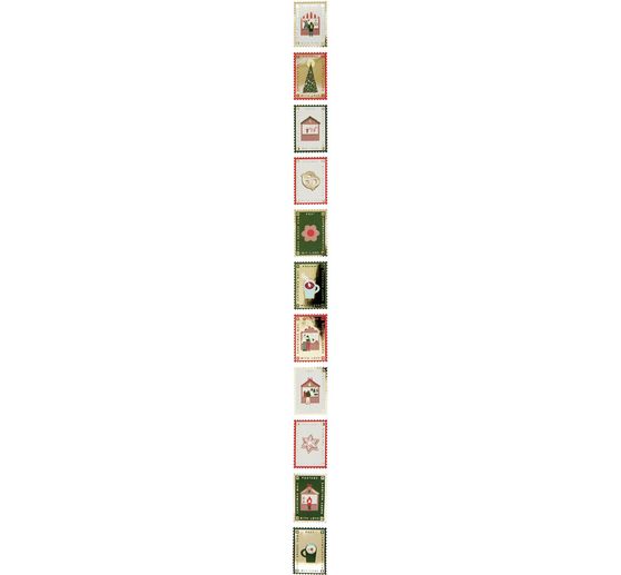 Stickerrolle "Briefmarken Weihnachtspost"