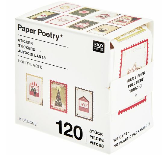 Stickerrolle "Briefmarken Weihnachtspost"