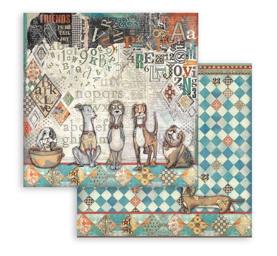 Scrapbook-Block "Furry Friends"