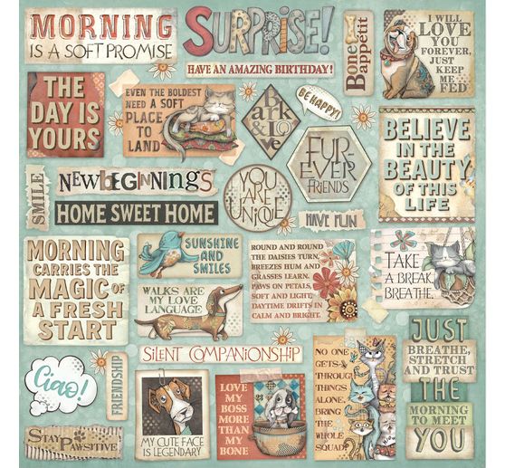 Scrapbook-Block "Furry Friends"