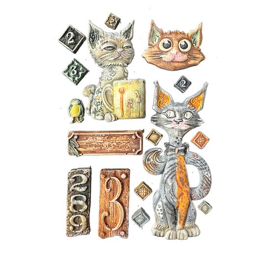 Silikonform A5 "Furry Friends - Cats"
