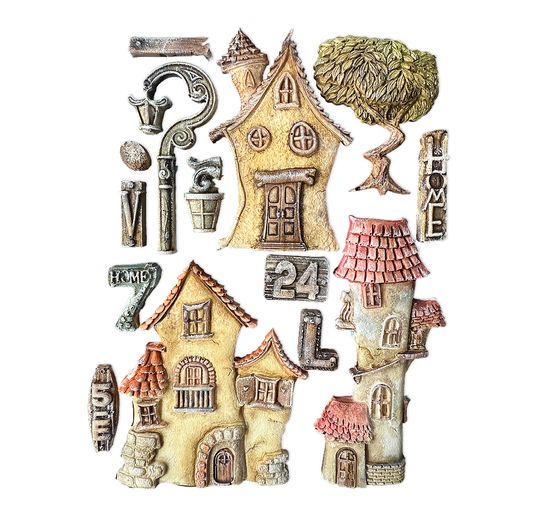 Silikonform A5 "Furry Friends - Houses"