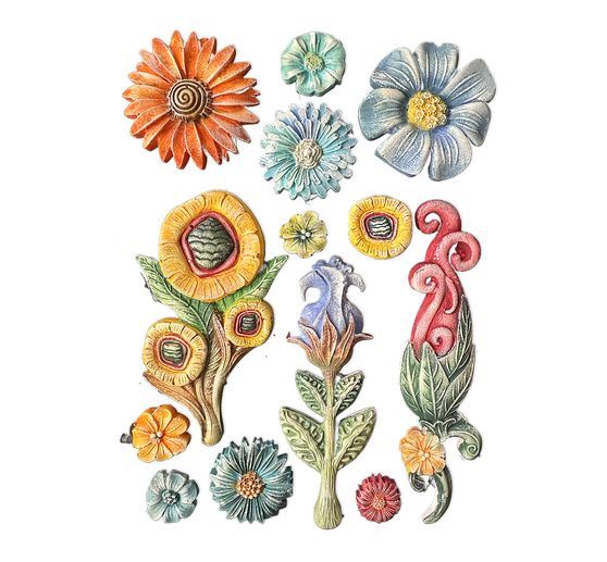 Silikonform A5 "Furry Friends - Flowers"