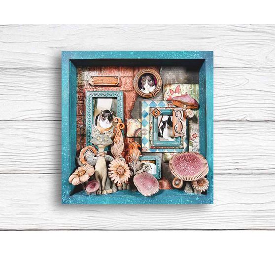 Silikonform A5 "Furry Friends - Flowers"