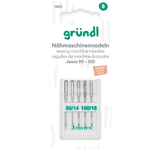 Sewing machine needles jeans, No. 90 - 100