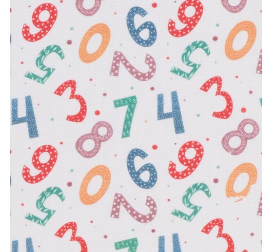 Cotton fabric "Numbers"