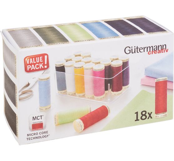 Gütermann Nähfaden-Box Allesnäher - 18 Spulen