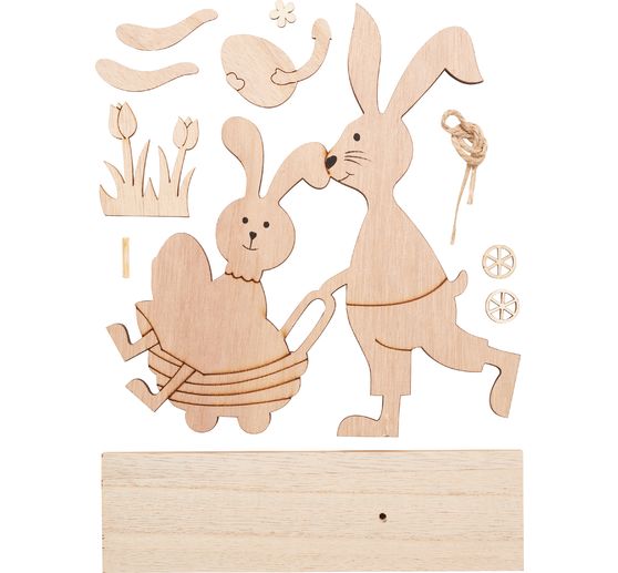 VBS Wooden building kit "Rabbit with wheelbarrow"