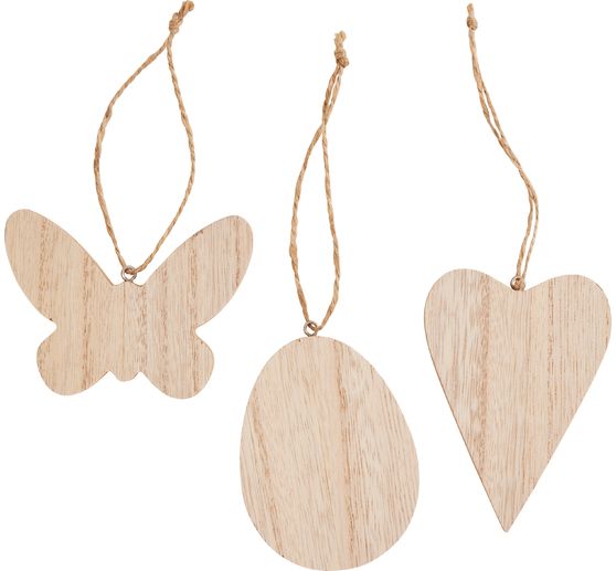 VBS Wooden pendant "Butterfly, heart and egg"