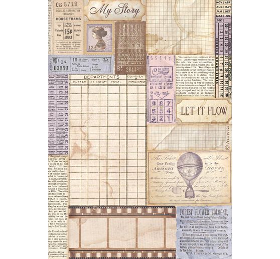 Motiv-Strohseiden Sortiment "Quiet Days"