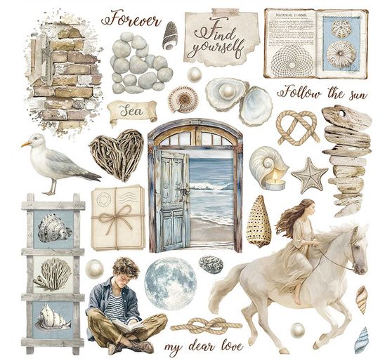 Rub On assortment "Silent Sea"