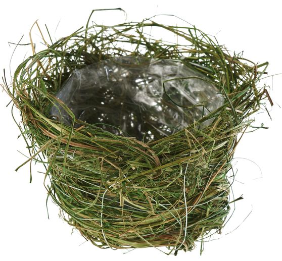 Hay plant pot, green