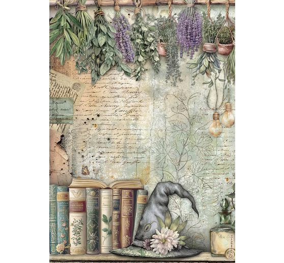 Motiv-Strohseiden Sortiment "Herbarium Silvae", 6er-Set