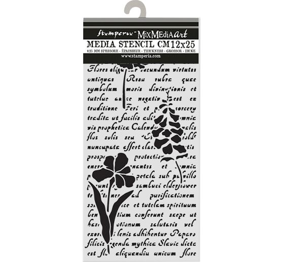 Stencil "Herbarium Silvae - Letter With Flowers"