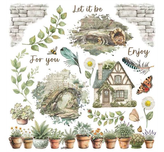 Rub On assortment "Herbarium Silvae"